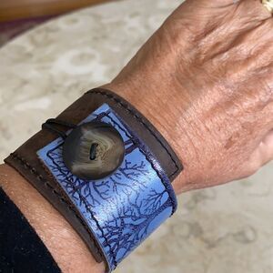 Handcrafted Leather Cuff Bracelet 
